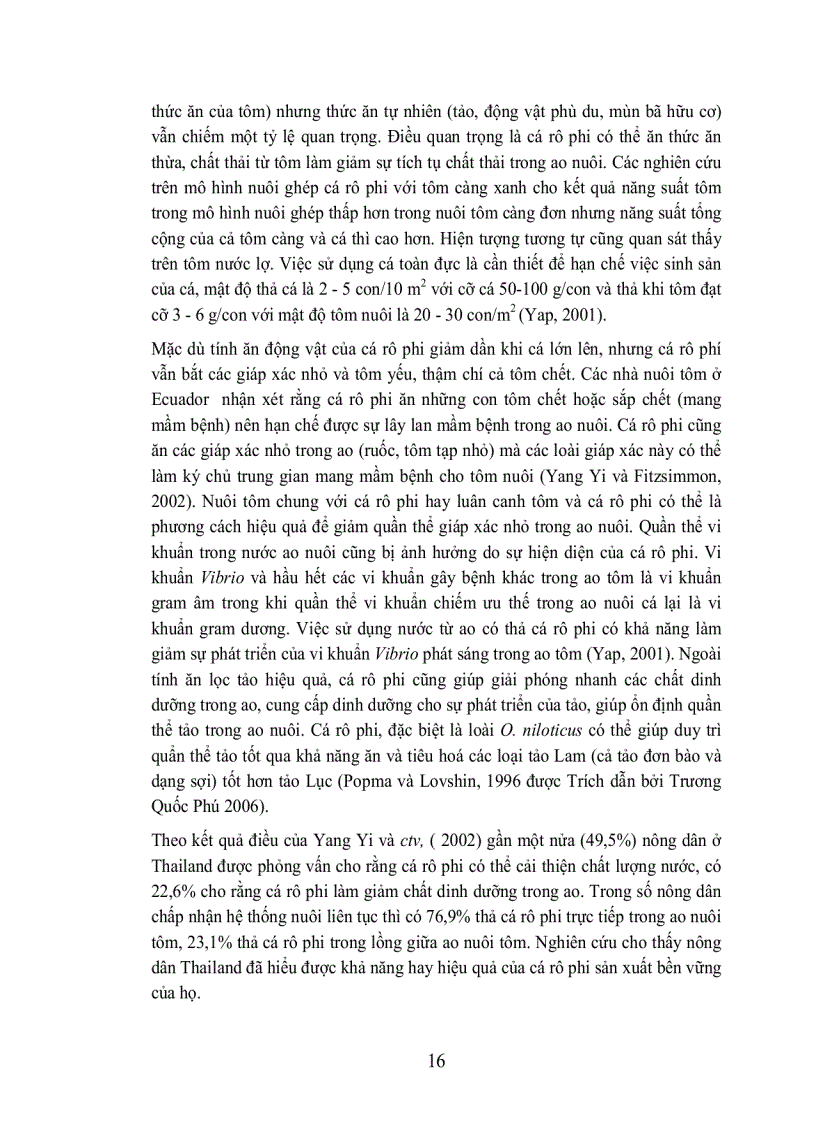 image for page Phân tích hiệu quả kinh tế và kỹ thuật của mô hình nuôi tôm sú Penaeus monodon thâm canh và bán thâm canh ven biển tỉnh sóc trăng