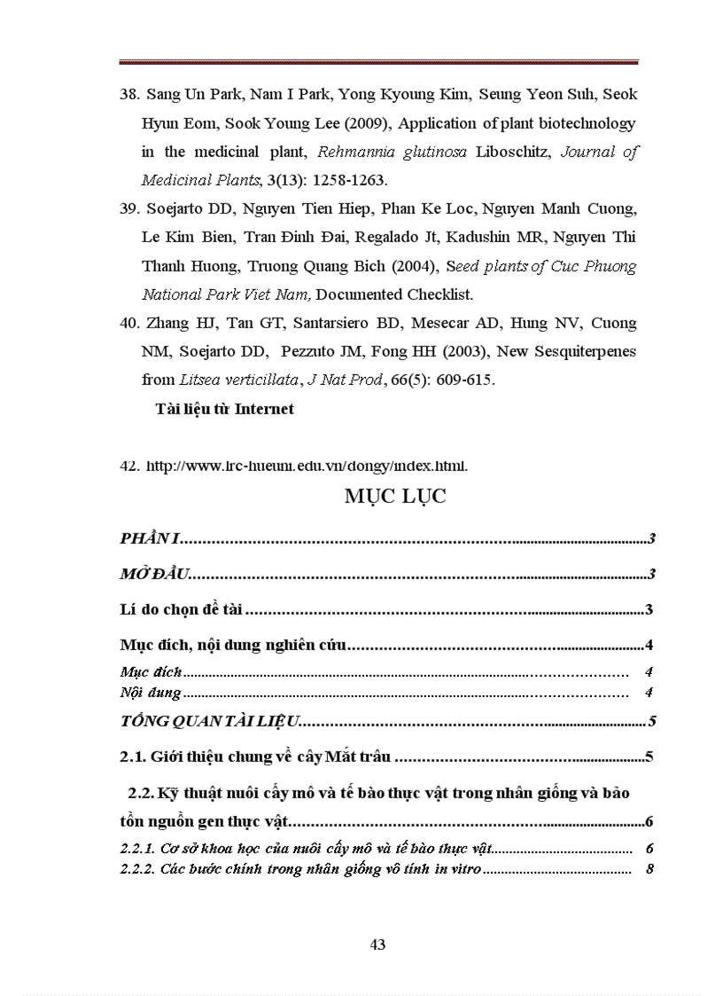 image for page Ứng dụng kỹ thuật nuôi cấy mô và tế bào thực vật để nhân nhanh và bảo tồn cây Mắt trâu của Vườn Quốc gia Cúc Phương