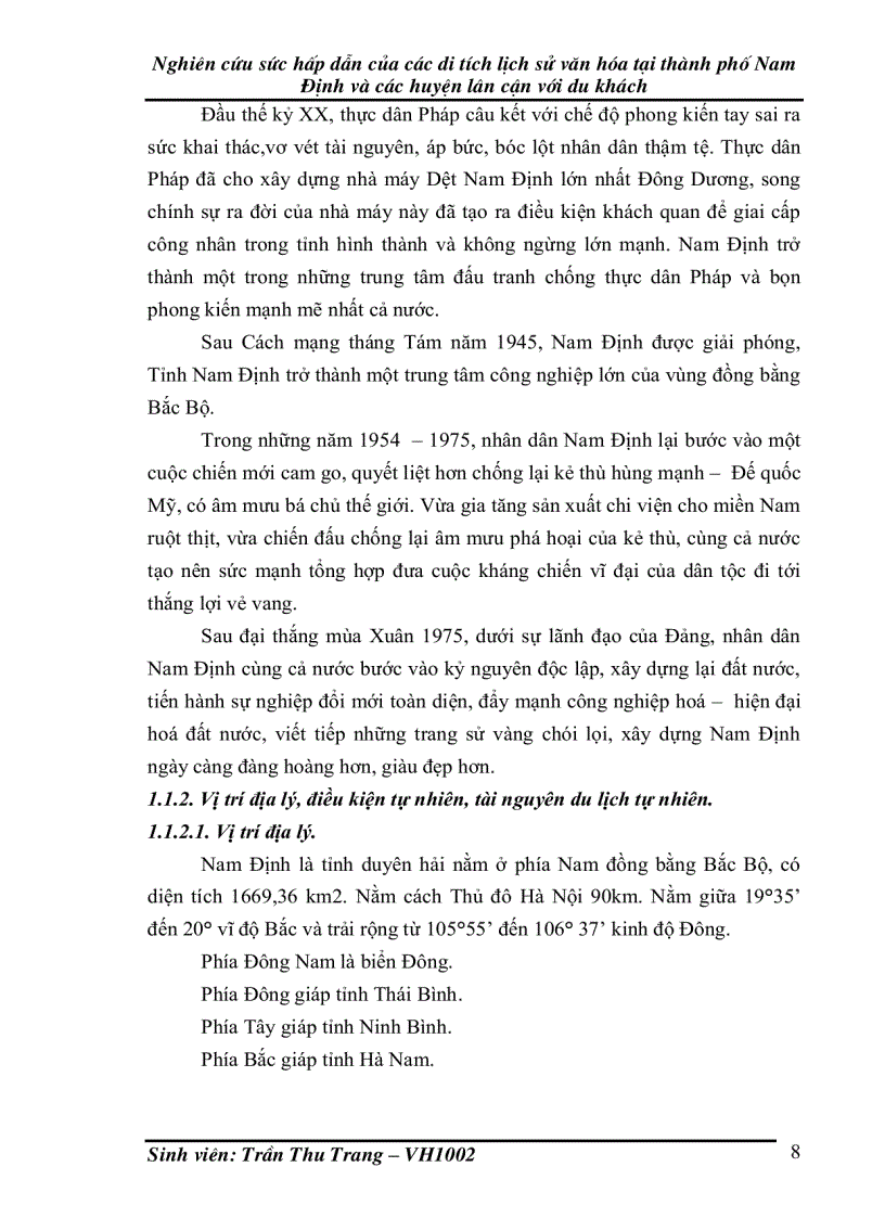 image for page Nghiên cứu sức hấp dẫn của các di tích lịch sử văn hóa tại thành phố Nam Định và các huyện lân cận với du khách