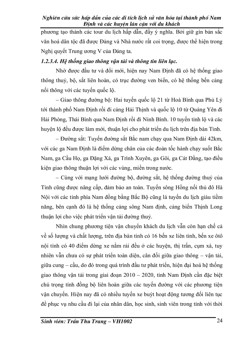 image for page Nghiên cứu sức hấp dẫn của các di tích lịch sử văn hóa tại thành phố Nam Định và các huyện lân cận với du khách