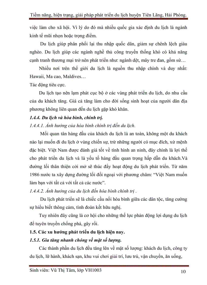 image for page Tiềm năng hiện trạng giải pháp phát triển du lịch huyện Tiên Lãng Hải Phòng
