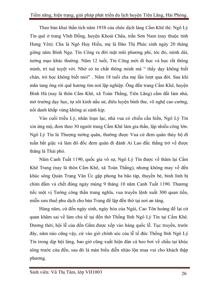 image for page Tiềm năng hiện trạng giải pháp phát triển du lịch huyện Tiên Lãng Hải Phòng