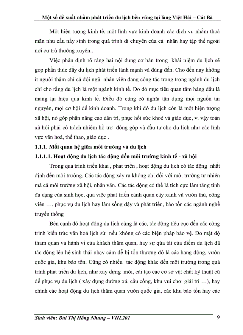 image for page Một số đề xuất nhằm phát triển du lịch bền vững tại làng Việt Hải Cát Bà