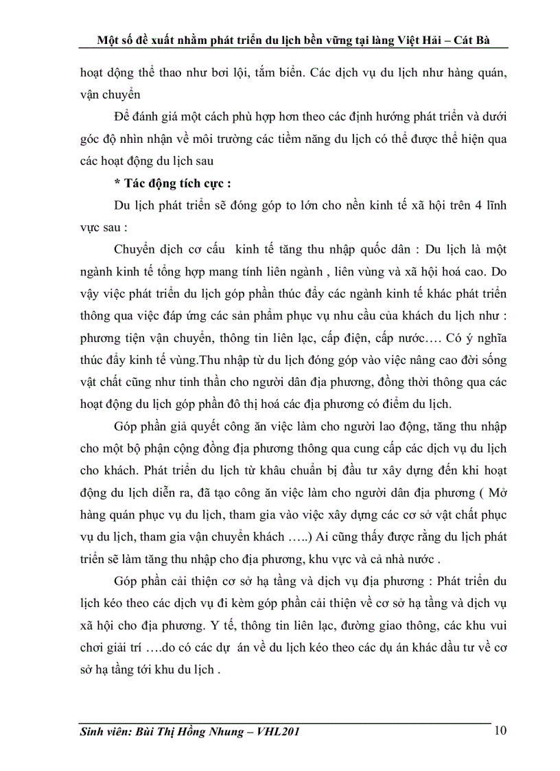 image for page Một số đề xuất nhằm phát triển du lịch bền vững tại làng Việt Hải Cát Bà