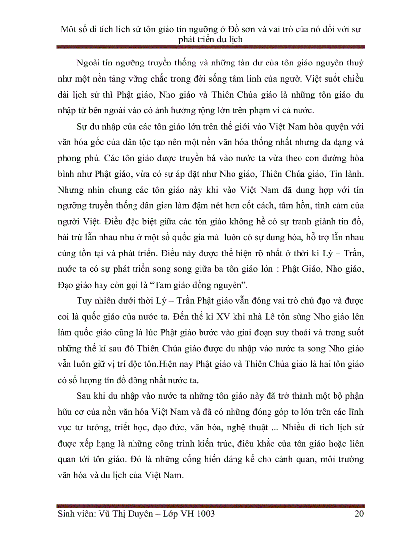 image for page Một số di tích lịch sử tôn giáo tín ngưỡng ở Đồ sơn và vai trò của nó đối với sự phát triển du lịch