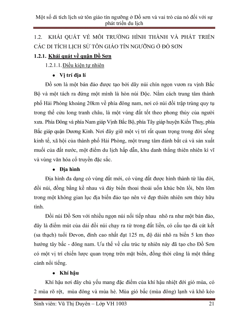 image for page Một số di tích lịch sử tôn giáo tín ngưỡng ở Đồ sơn và vai trò của nó đối với sự phát triển du lịch
