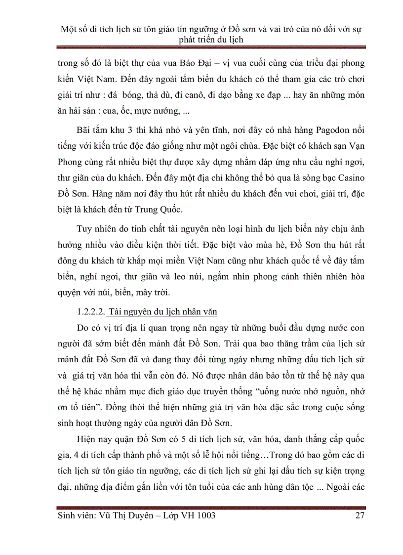 image for page Một số di tích lịch sử tôn giáo tín ngưỡng ở Đồ sơn và vai trò của nó đối với sự phát triển du lịch