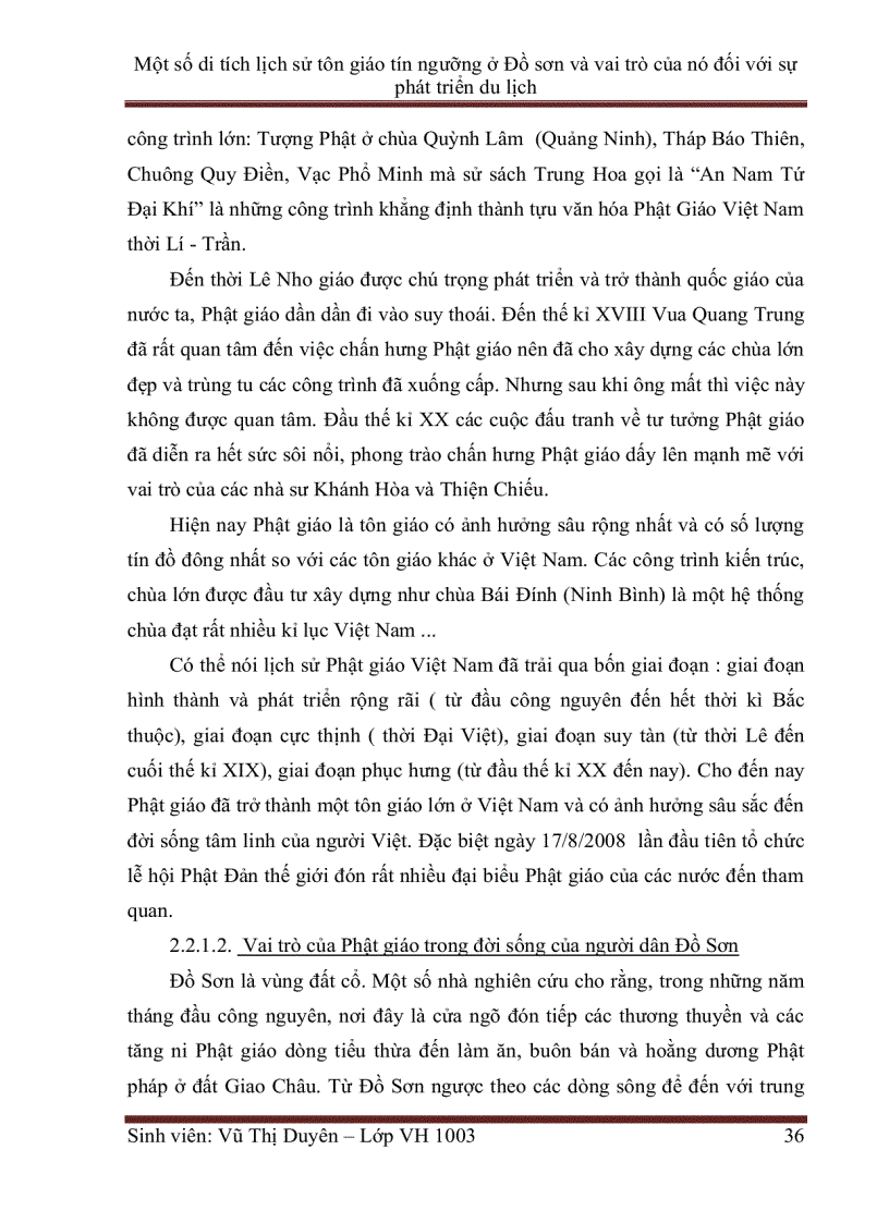 image for page Một số di tích lịch sử tôn giáo tín ngưỡng ở Đồ sơn và vai trò của nó đối với sự phát triển du lịch