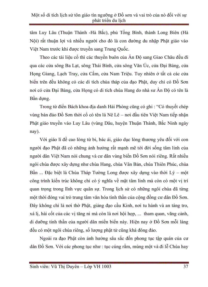 image for page Một số di tích lịch sử tôn giáo tín ngưỡng ở Đồ sơn và vai trò của nó đối với sự phát triển du lịch