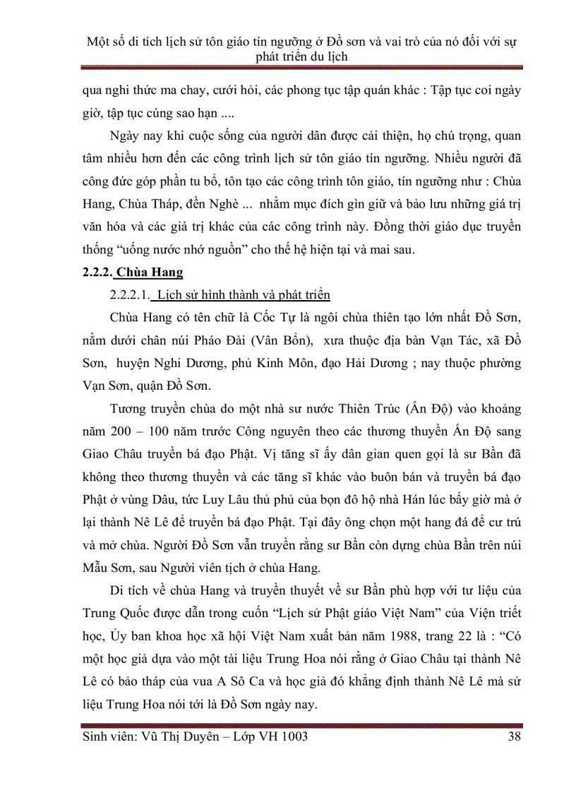 image for page Một số di tích lịch sử tôn giáo tín ngưỡng ở Đồ sơn và vai trò của nó đối với sự phát triển du lịch