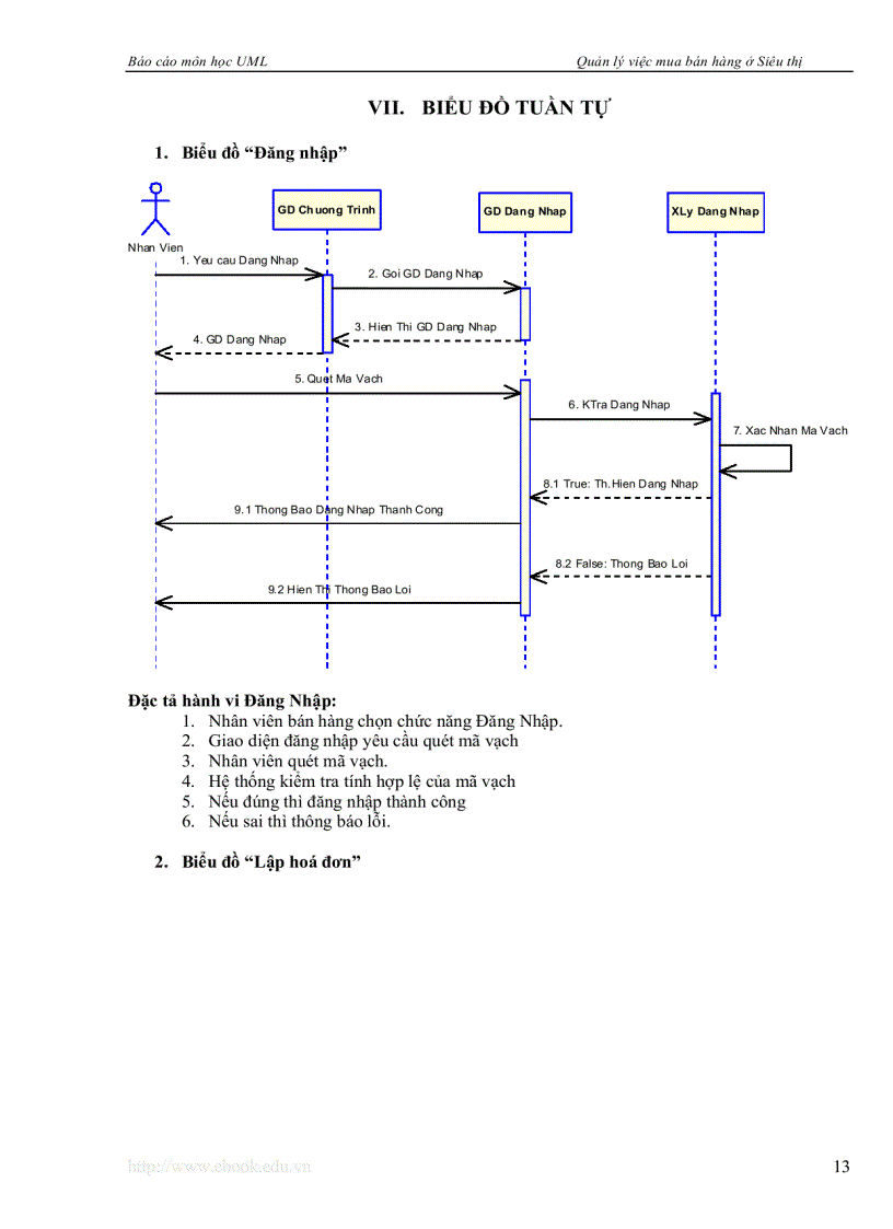 image for page Phân tích thiết kế hướng đối tượng UML Quản lý việc mua bán hàng tại siêu thị