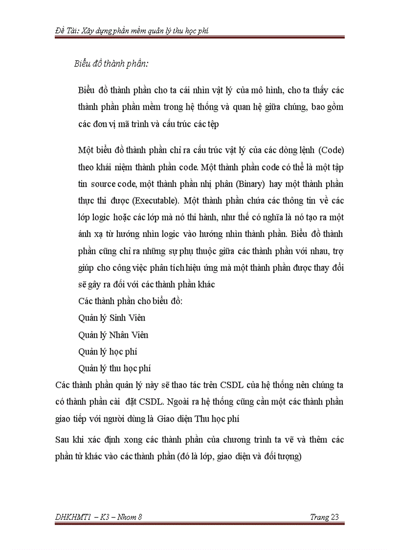 image for page Phân tích thiết kế hướng đối tượng UML Quản lý thu học phí