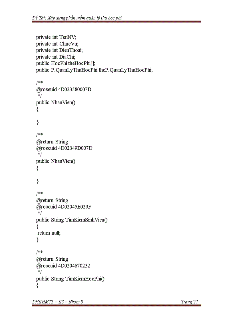 image for page Phân tích thiết kế hướng đối tượng UML Quản lý thu học phí
