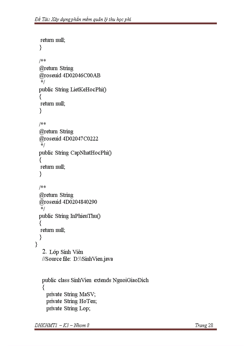 image for page Phân tích thiết kế hướng đối tượng UML Quản lý thu học phí