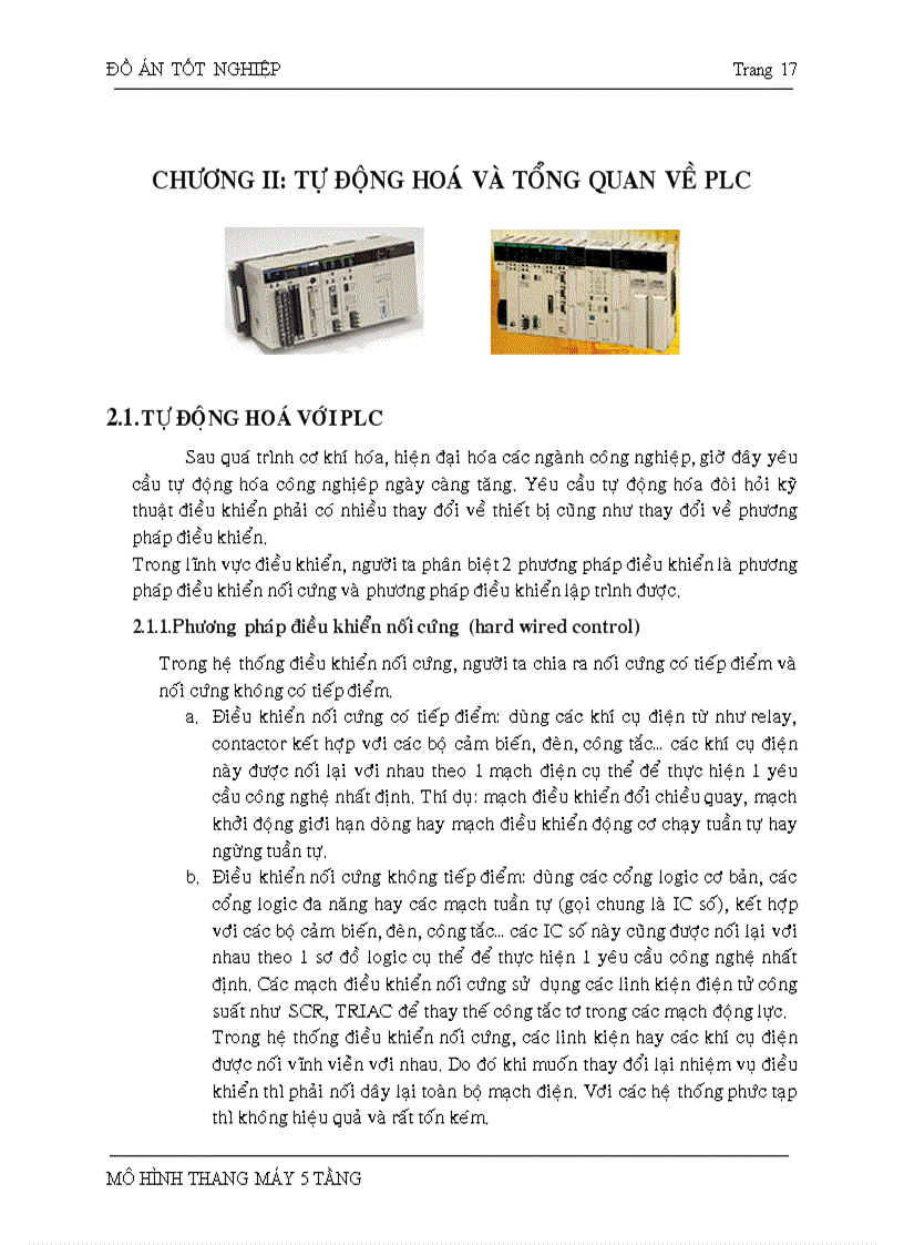 image for page Đồ án tốt nghiệp thang máy 5 tầng viết bằng PLC