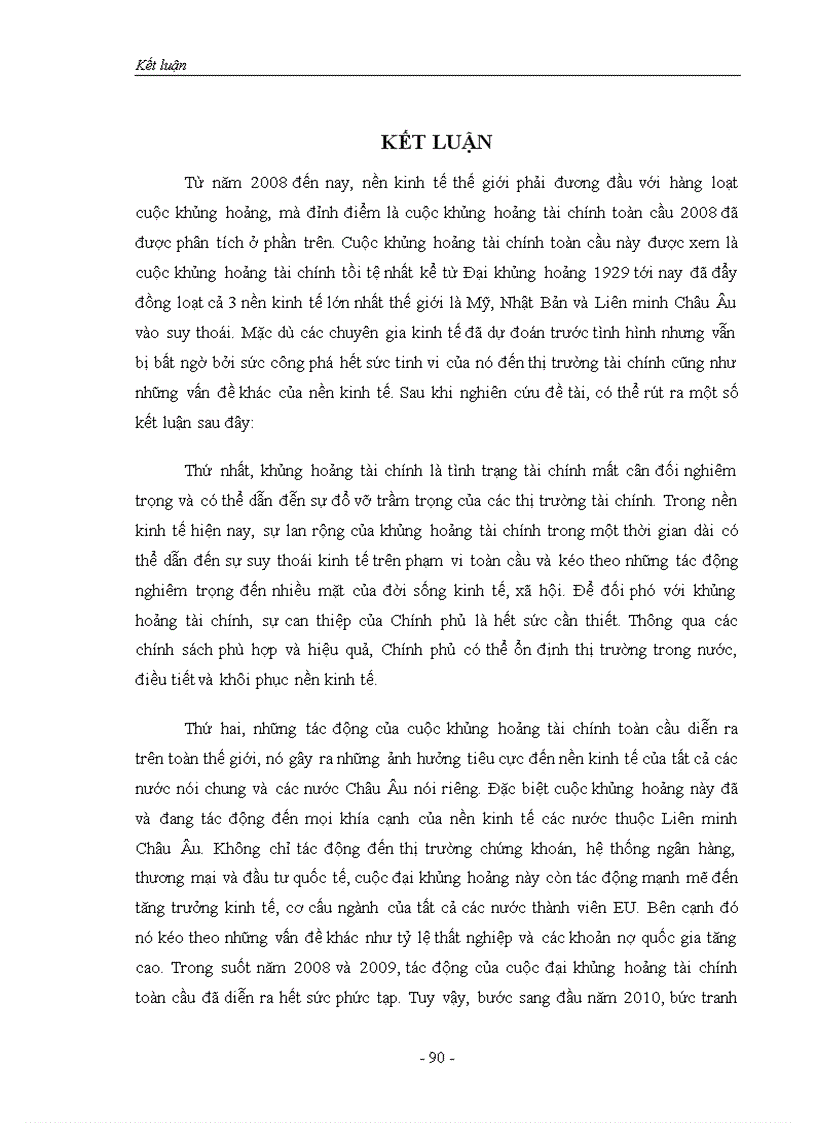 image for page Khủng hoảng tài chính toàn cầu 2008 và những ảnh hưởng tới kinh tế thương mại các nước Châu Âu