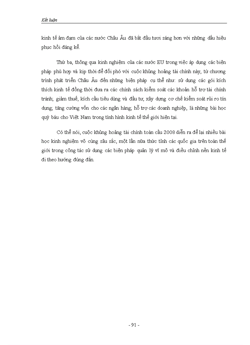 image for page Khủng hoảng tài chính toàn cầu 2008 và những ảnh hưởng tới kinh tế thương mại các nước Châu Âu