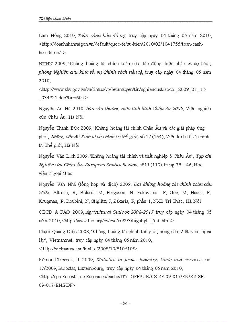 image for page Khủng hoảng tài chính toàn cầu 2008 và những ảnh hưởng tới kinh tế thương mại các nước Châu Âu