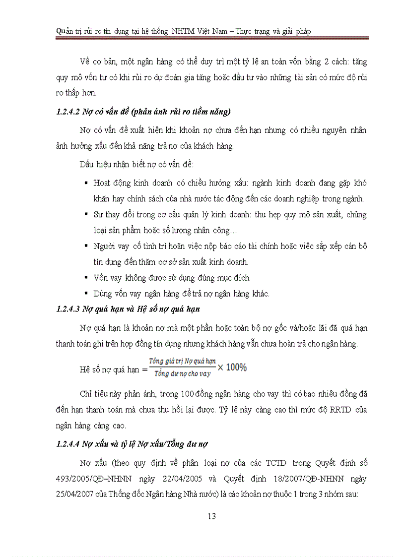 image for page Quản trị rủi ro tín dụng của hệ thống ngân hàng thương mại Việt Nam Thực trạng và giải pháp