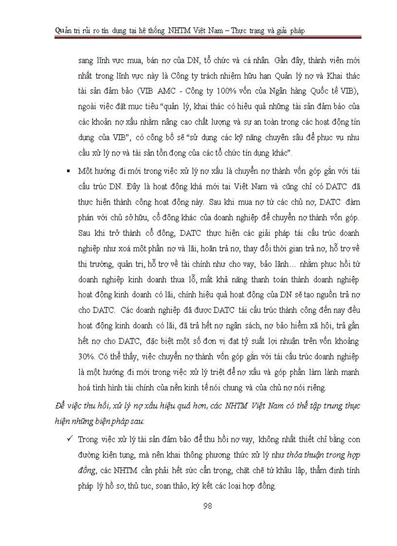image for page Quản trị rủi ro tín dụng của hệ thống ngân hàng thương mại Việt Nam Thực trạng và giải pháp