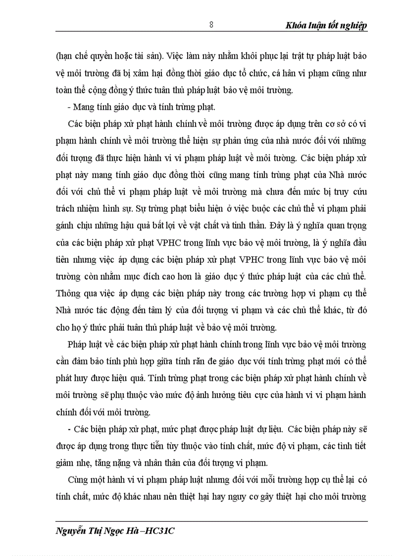 image for page Các biện pháp xử phạt vi phạm hành chính trong lĩnh vực bảo vệ môi trường và thực tiễn thi hành