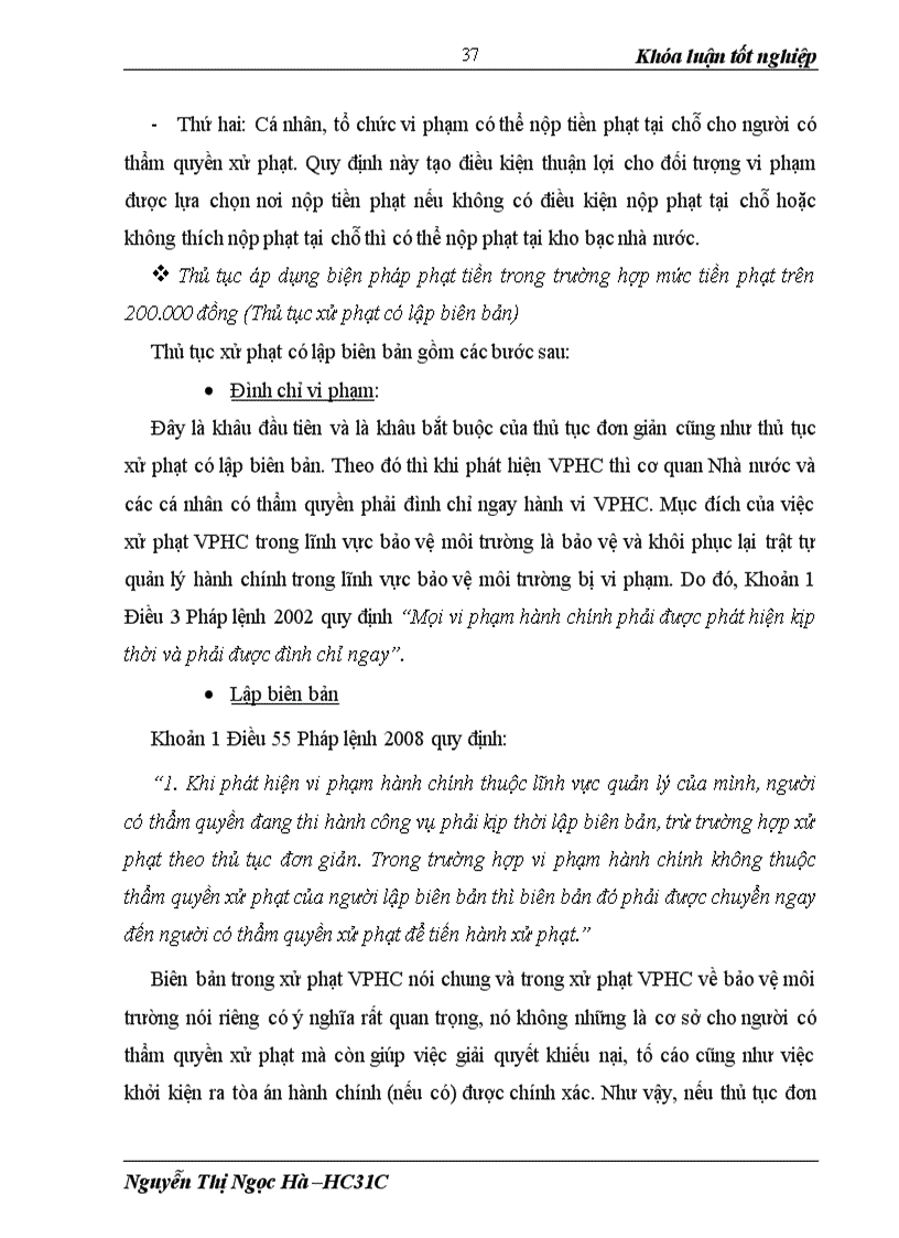 image for page Các biện pháp xử phạt vi phạm hành chính trong lĩnh vực bảo vệ môi trường và thực tiễn thi hành