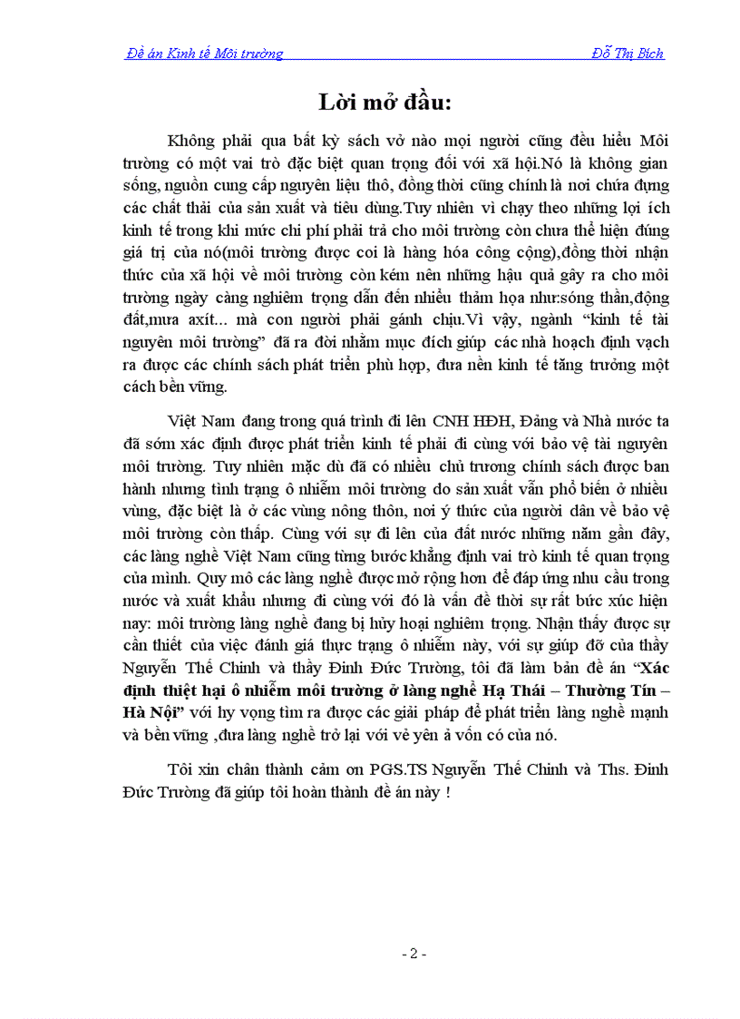 image for page Xác định thiệt hại ô nhiễm môi trường ở làng nghề Hạ Thái Thường Tín Hà Nội