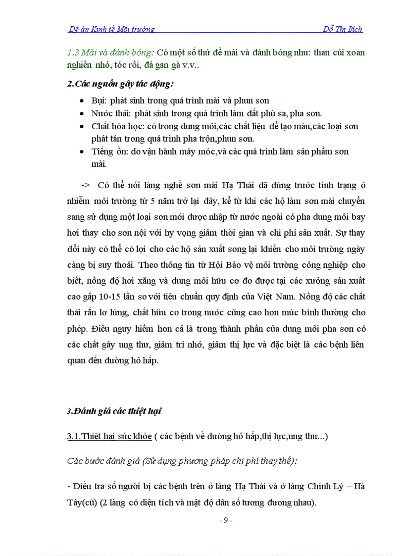image for page Xác định thiệt hại ô nhiễm môi trường ở làng nghề Hạ Thái Thường Tín Hà Nội