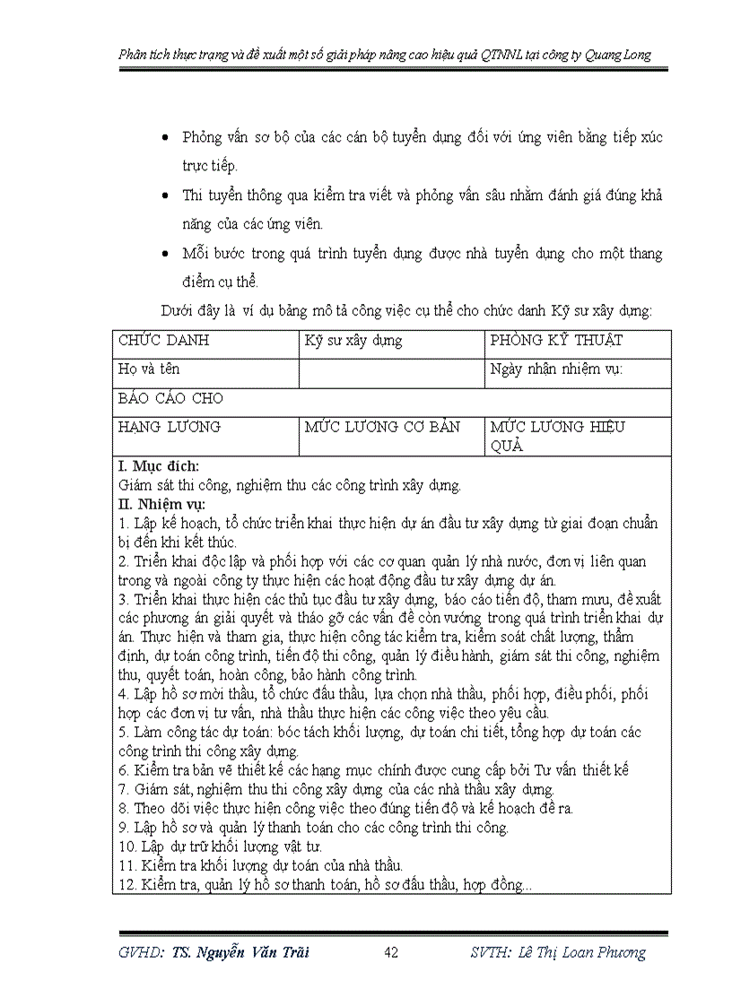 image for page Phân tích thực trạng và đề xuất một số giải pháp nâng cao hiệu quả Quản trị nguồn nhân lực tại công ty TNHH SX TM Quang Long