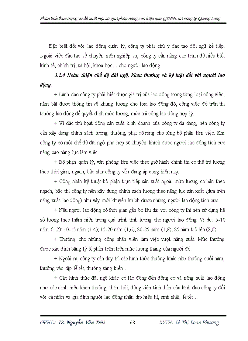 image for page Phân tích thực trạng và đề xuất một số giải pháp nâng cao hiệu quả Quản trị nguồn nhân lực tại công ty TNHH SX TM Quang Long