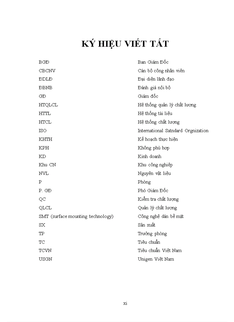 image for page Thực trạng và một số giải pháp nhằm duy trì hệ thống quản lý chất lượng theo tiêu chuẩn ISO 9001 2008 tại công ty Unigen Việt Nam