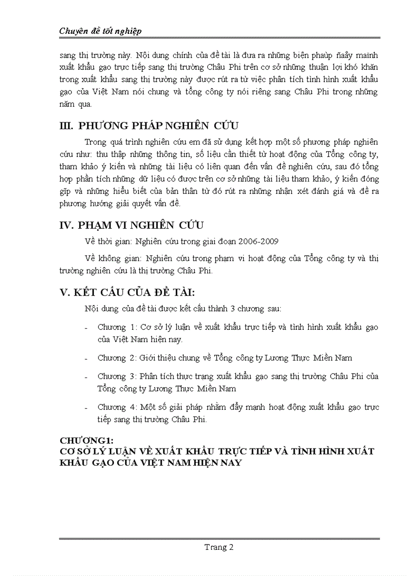 image for page Một số giải pháp nhằm đẩy mạnh xuất khẩu gạo trực tiếp sang thị trường châu phi của tổng công ty lương thực miền nam vinafood ii