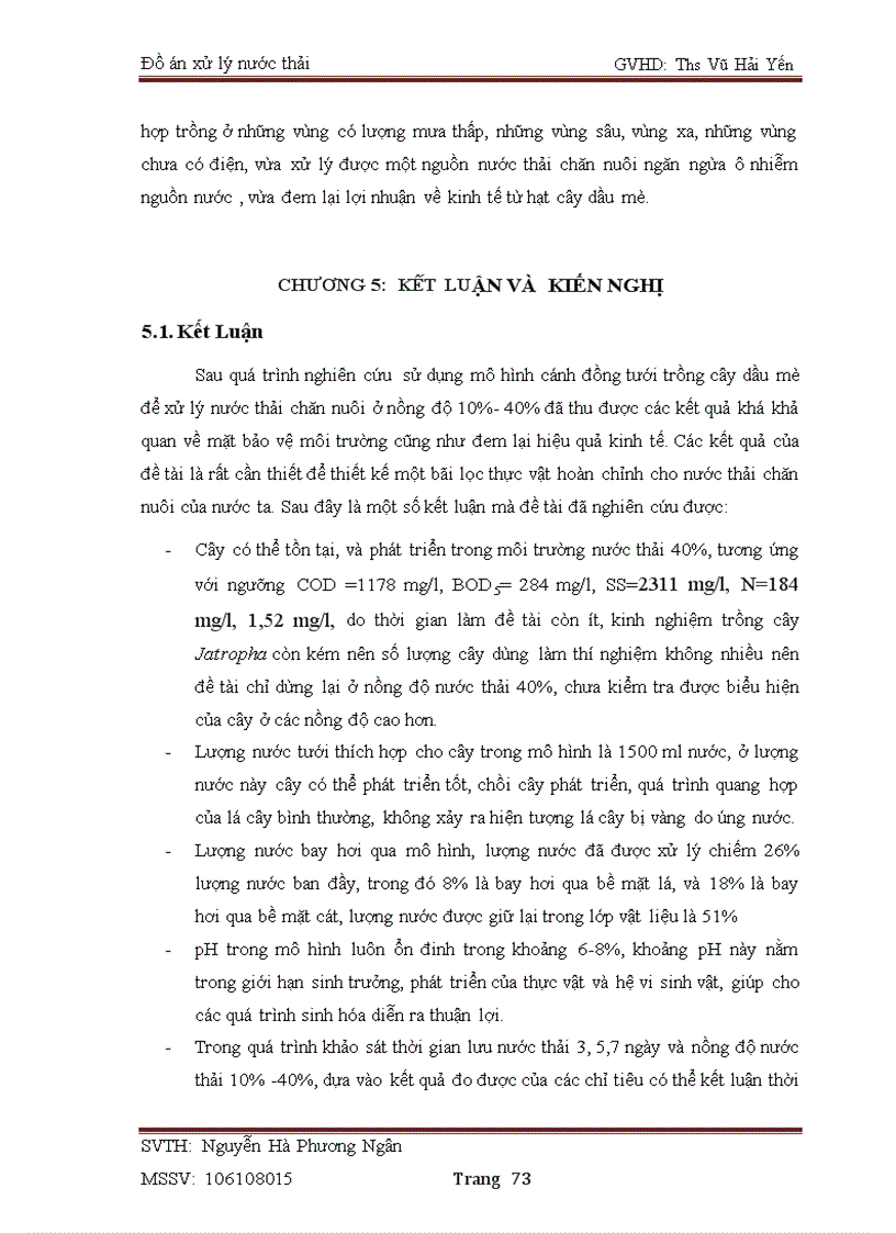 image for page Nghiên cứu khả năng xử lý nước thải chăn nuôi bằng cây dầu mè Jatropha curcas L trên mô hình bãi lọc thực vật