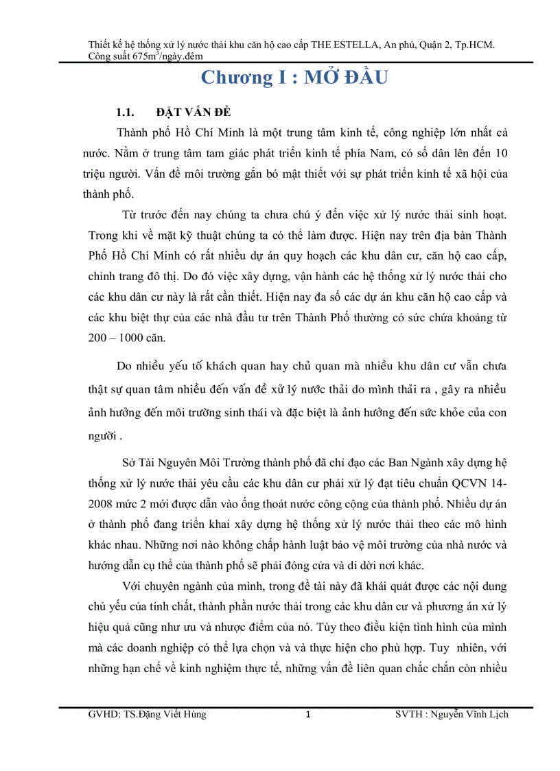 image for page Thiết kế hệ thống xử lý nước thải khu căn hộ cao cấp THE ESTELLA An phú Quận 2 Tp HCM Công suất 675m3 ngày đêm