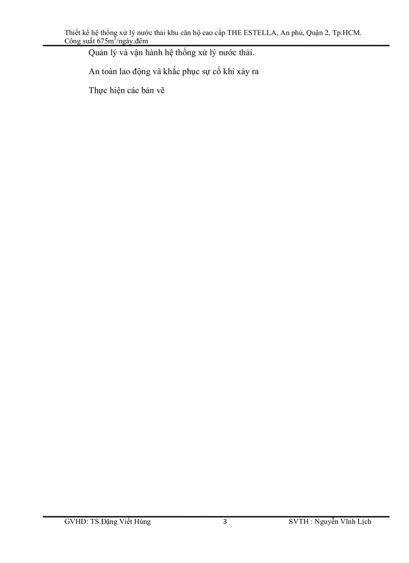 image for page Thiết kế hệ thống xử lý nước thải khu căn hộ cao cấp THE ESTELLA An phú Quận 2 Tp HCM Công suất 675m3 ngày đêm