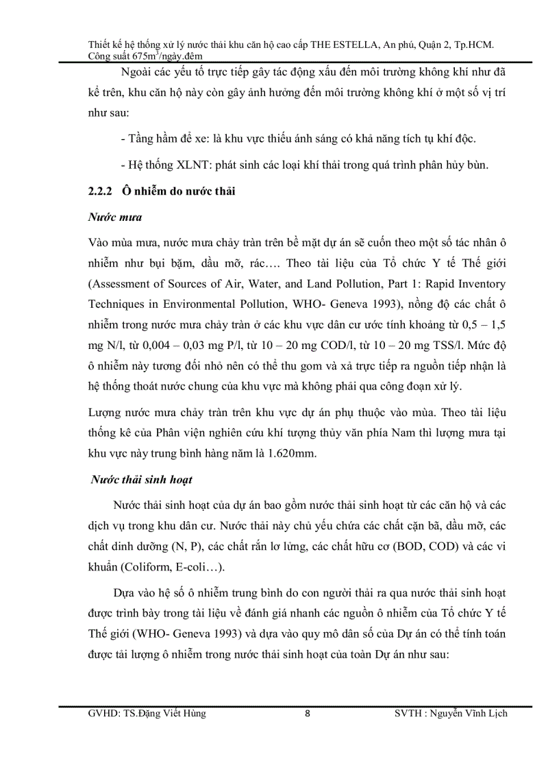 image for page Thiết kế hệ thống xử lý nước thải khu căn hộ cao cấp THE ESTELLA An phú Quận 2 Tp HCM Công suất 675m3 ngày đêm