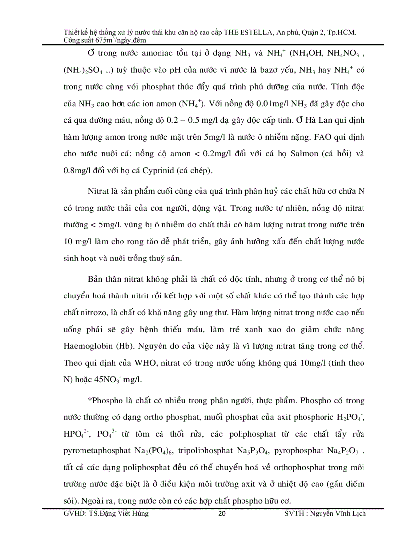 image for page Thiết kế hệ thống xử lý nước thải khu căn hộ cao cấp THE ESTELLA An phú Quận 2 Tp HCM Công suất 675m3 ngày đêm