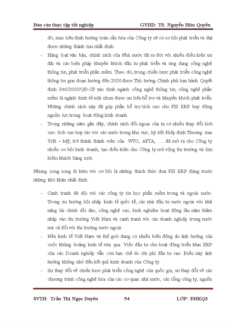 image for page Báo cáo thực tập tốt nghiệp tại Công ty TNHH Dịch vụ ERP FPT FIS ERP
