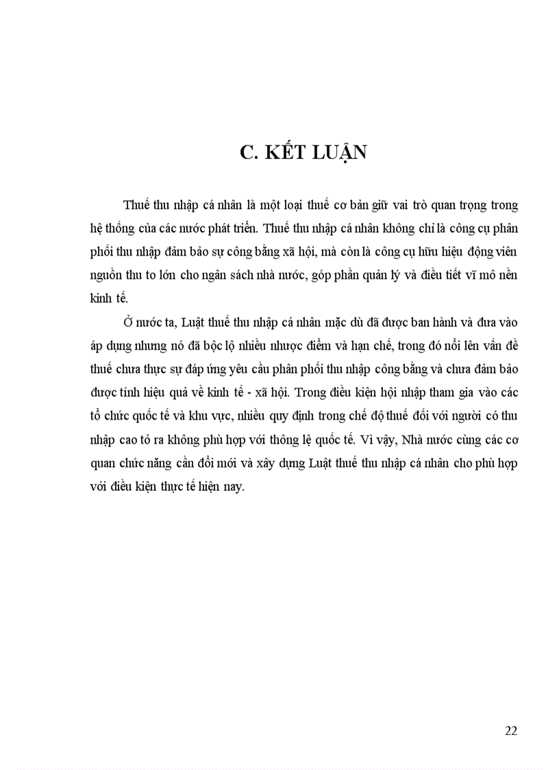 image for page Tiểu luận Thực trạng áp dụng luật thuế thu nhập cá nhân tại Việt Nam