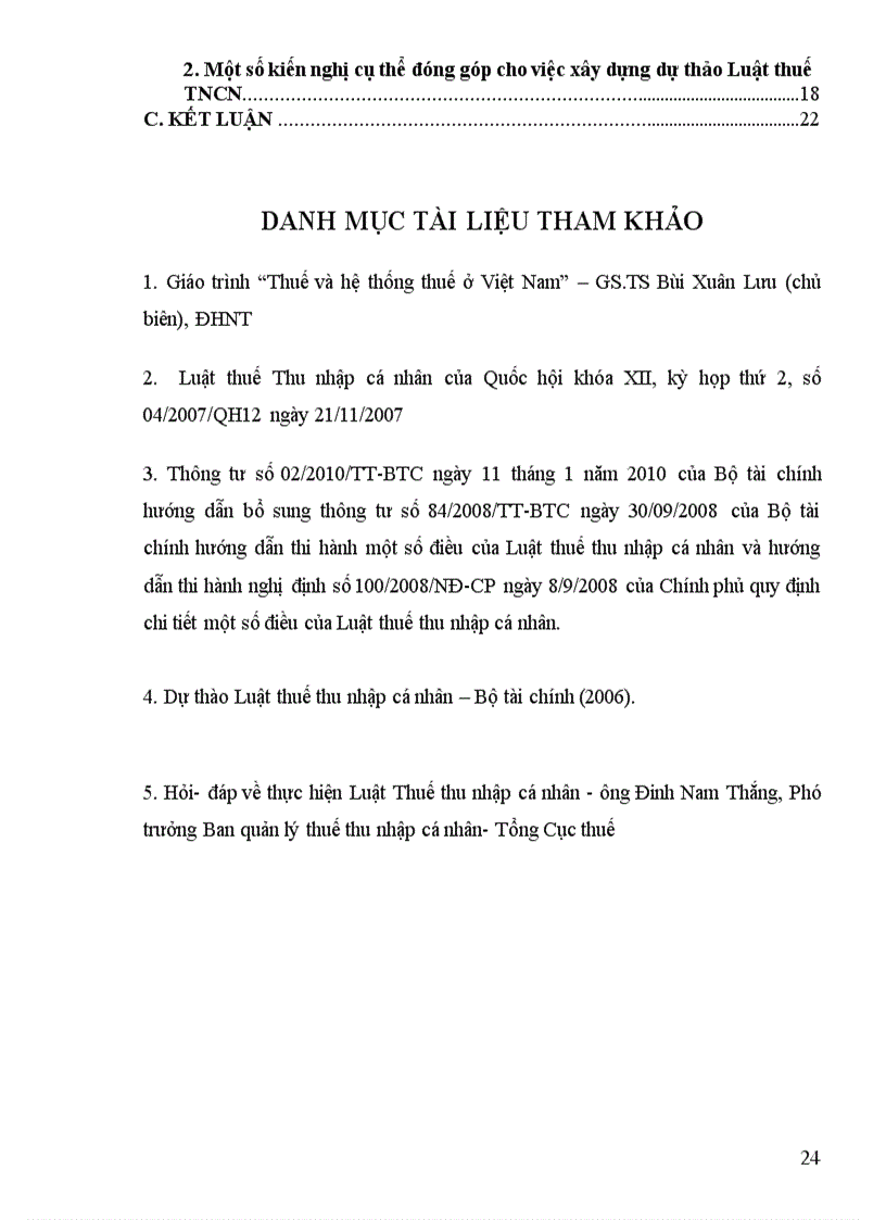 image for page Tiểu luận Thực trạng áp dụng luật thuế thu nhập cá nhân tại Việt Nam