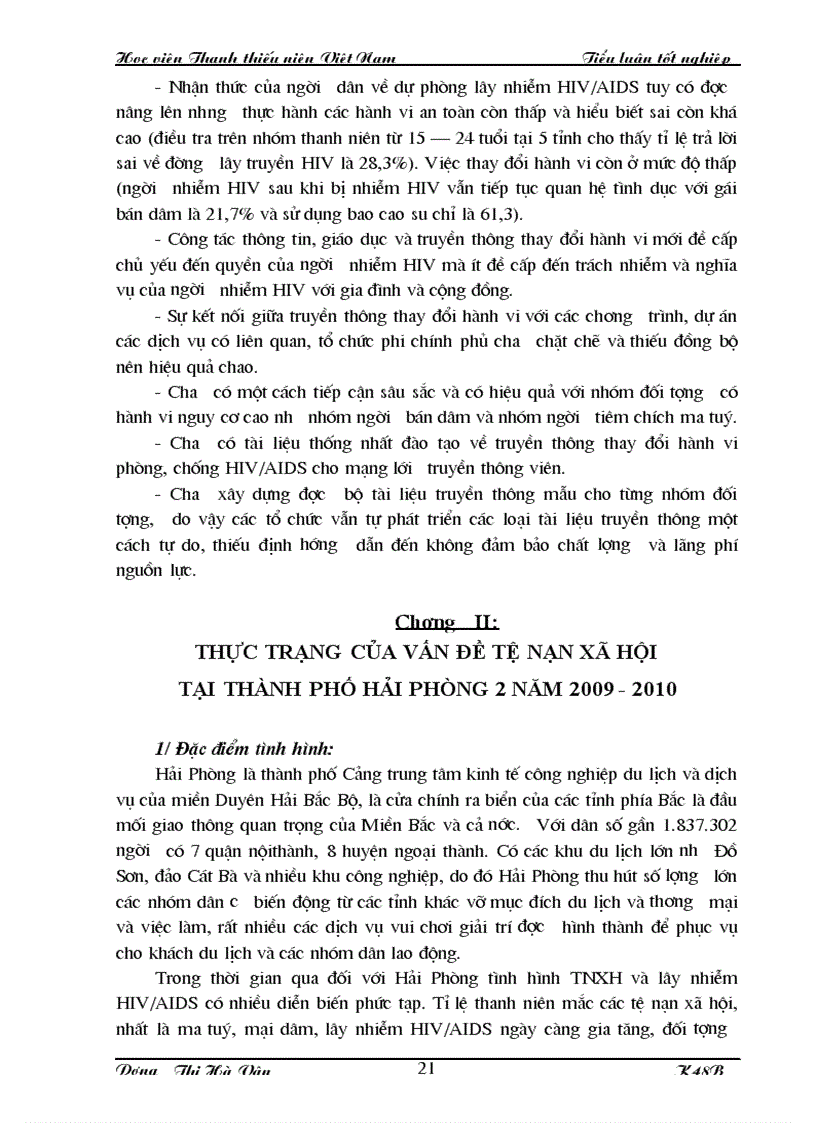image for page Đoàn thanh niên cộng sản Hồ Chí Minh Thành phố Hải Phòng với công tác phòng chống tệ nạn trong thanh thiếu niên