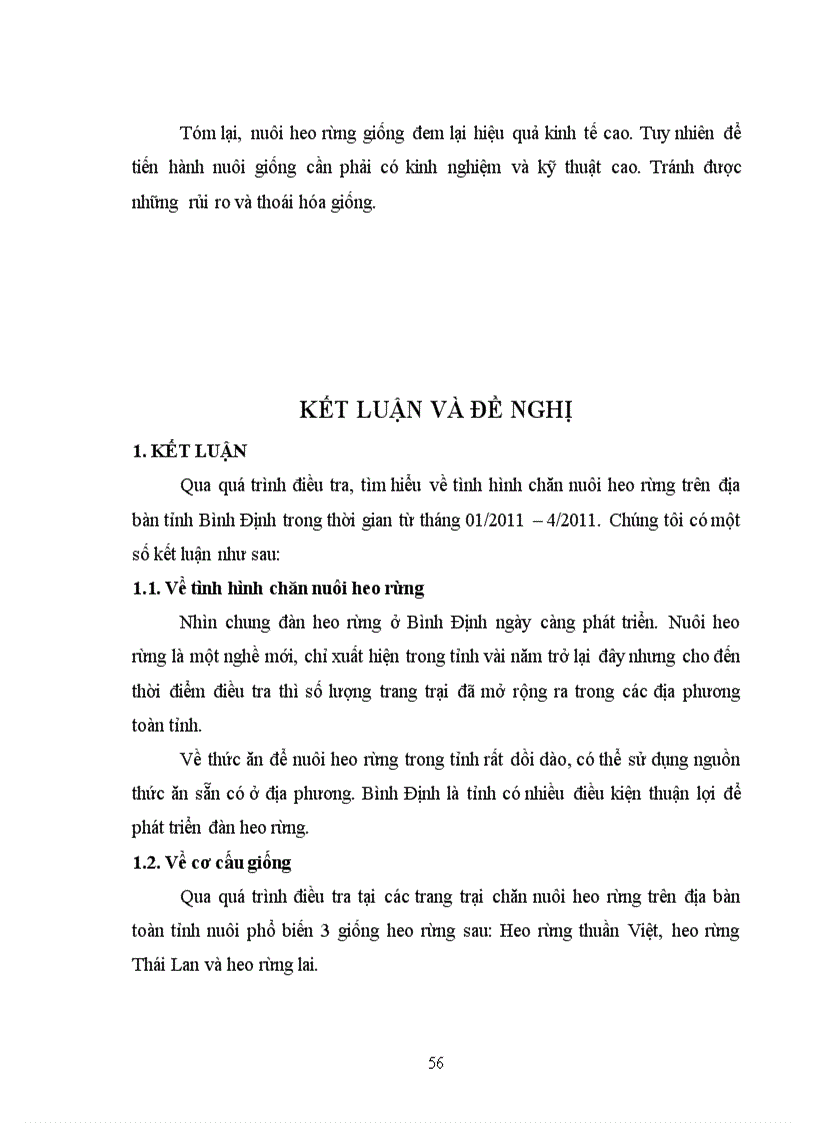 image for page Tìm hiểu và đánh giá hiệu quả chăn nuôi của các giống heo rừng tại tỉnh Bình Định