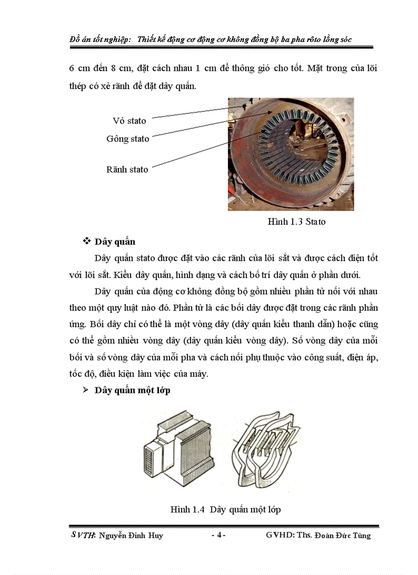 Thiết kế động cơ điện không đồng bộ ba pha rôto lồng sóc