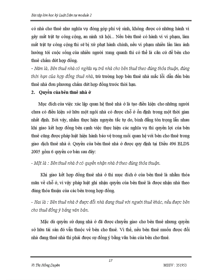 image for page Bài học kỳ dân sự module 2 hợp đồng thuê nhà ở theo quy định của pháp luật hiện hành