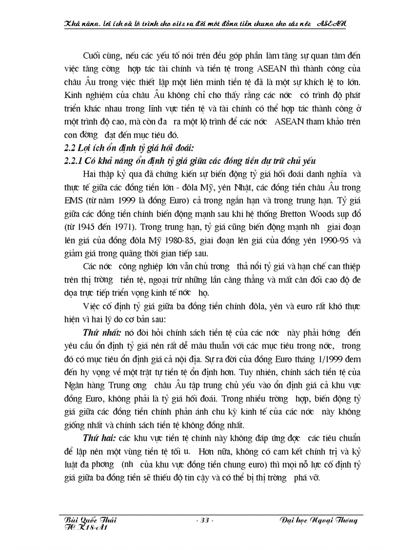 image for page Khả năng lợi ích và lộ trình cho việc ra đời một đồng tiền chung của các nước ASEAN