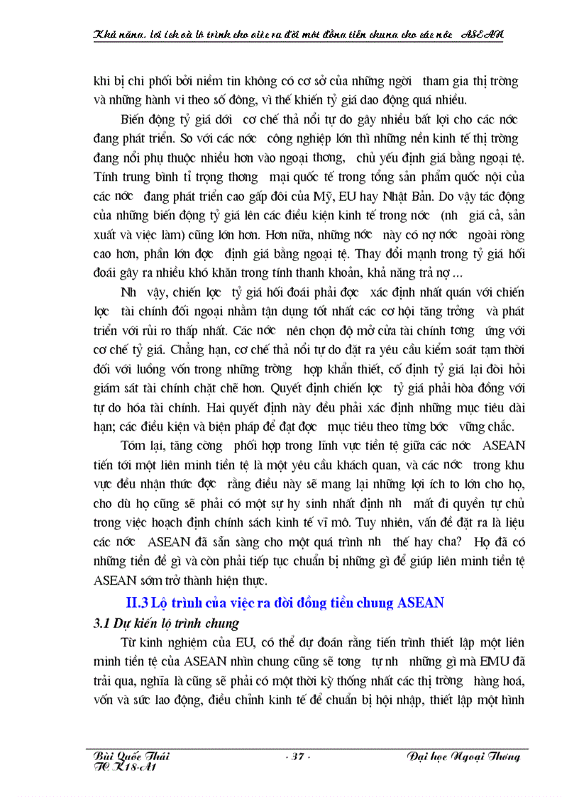 image for page Khả năng lợi ích và lộ trình cho việc ra đời một đồng tiền chung của các nước ASEAN