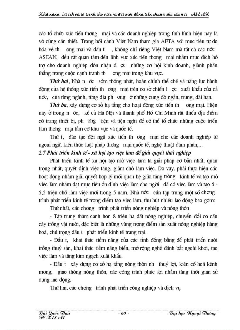 image for page Khả năng lợi ích và lộ trình cho việc ra đời một đồng tiền chung của các nước ASEAN