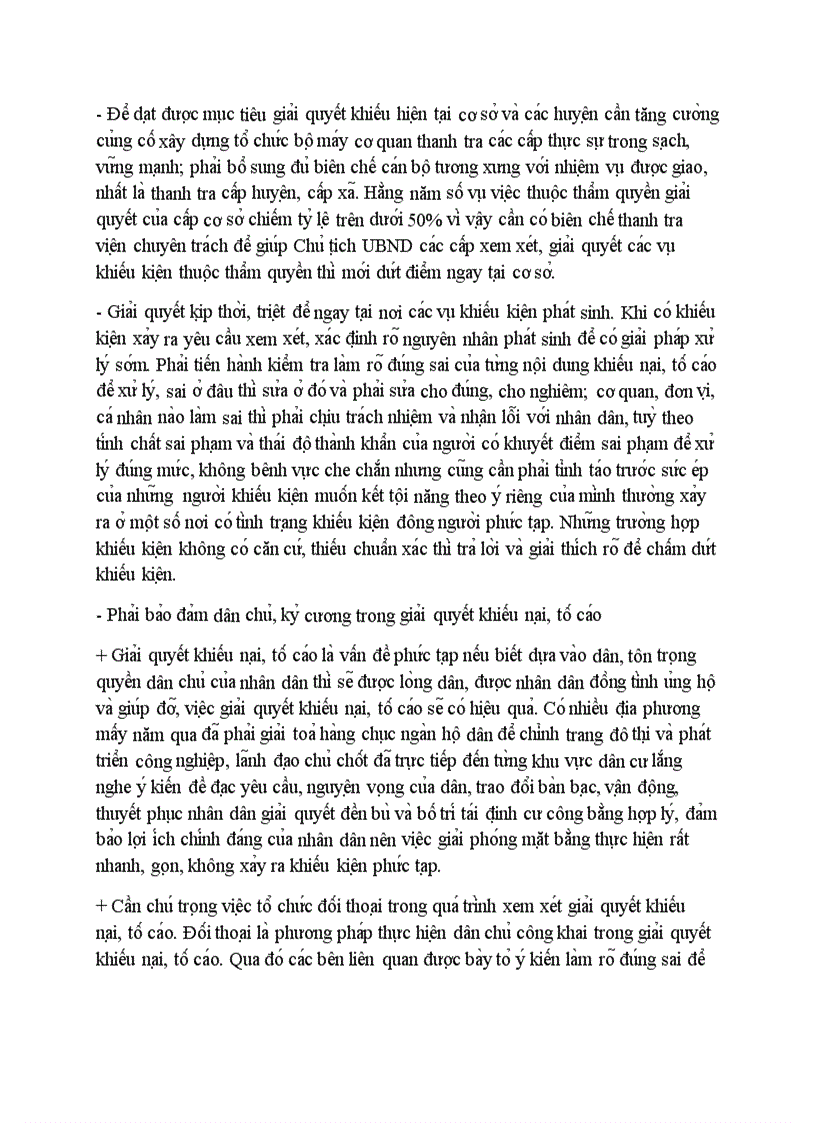 image for page Thực trạng công tác giải quyết khiếu nại tố cáo về đất đai kiến nghị