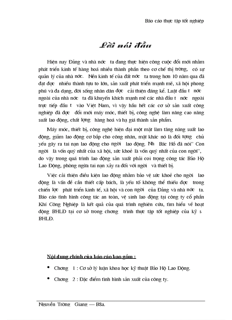 image for page Thực trạng công tác Bảo Hộ Lao Động của công ty cổ phần Khí Công Nghiệp