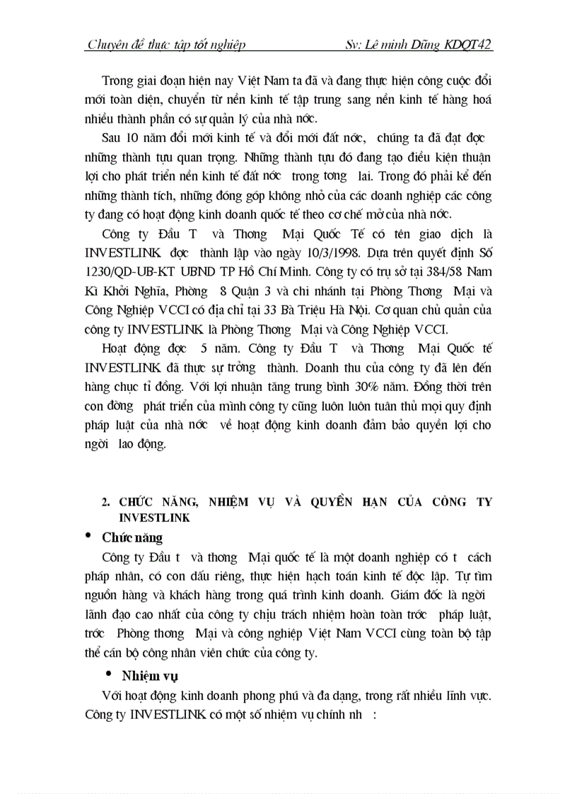 image for page Hoạt động xúc tiến thương mại của công ty INVESTLINK